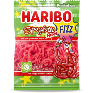 Spaghetti Red Fizz 28 x 70g Haribo Veggie