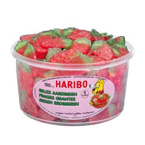 Fraises 150 pcs Tubo (1,35kg) Haribo Veggie