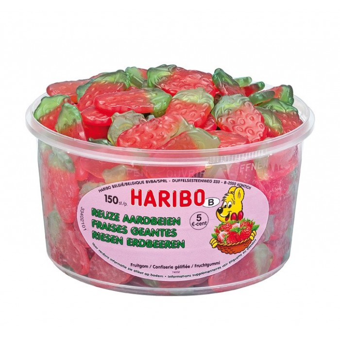 HARIBO 150 bonbons fraises - 1.350 g